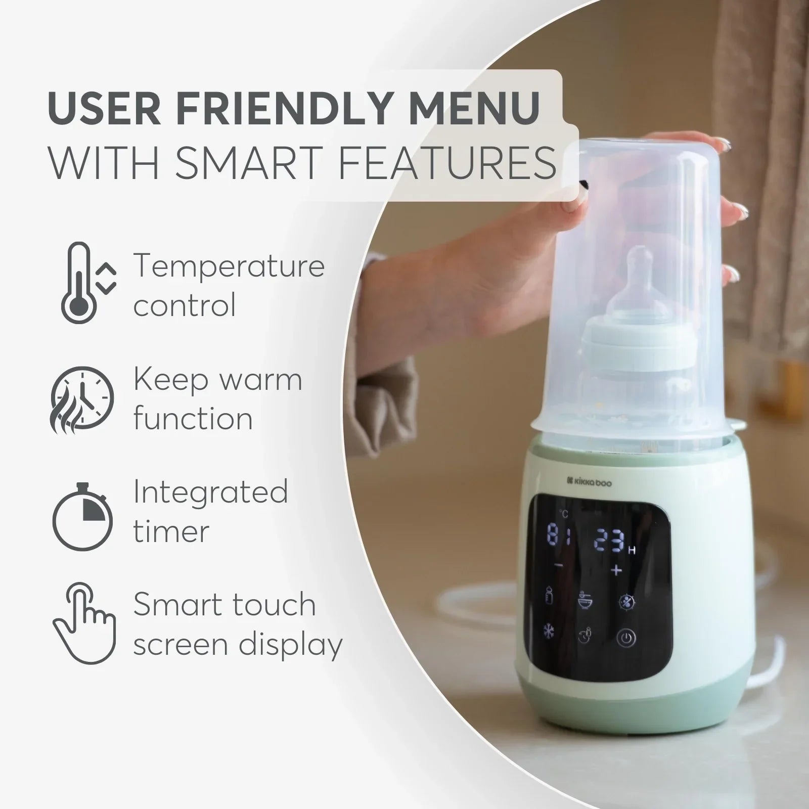 Kikkaboo Caldo 4in1 Baby Bottle Warmer  Age- Newborn & Above
