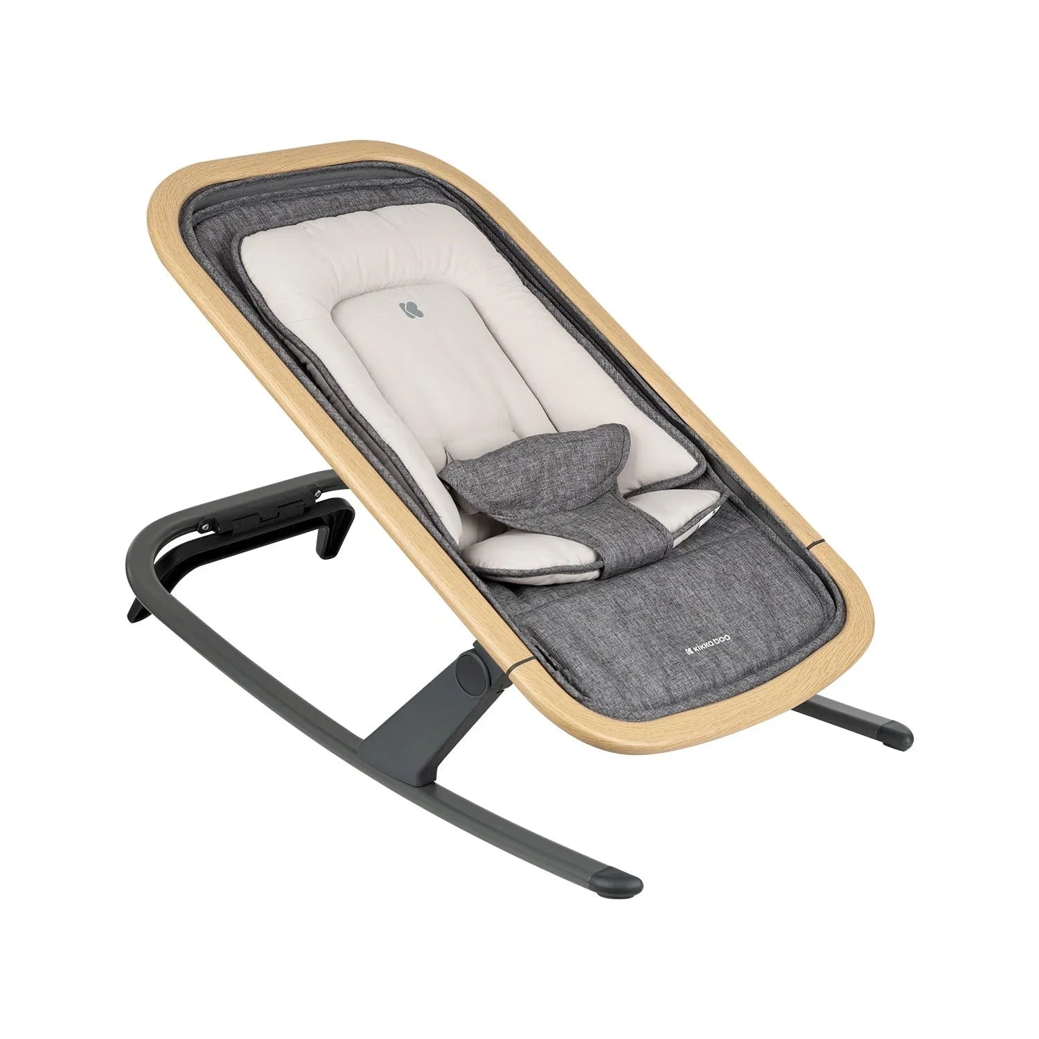 Kikkaboo Calmo 2-in-1 Manual Baby Relax Baby Bouncer Grey Age-Newborn upto 6 Months (Holds upto 9 Kg)