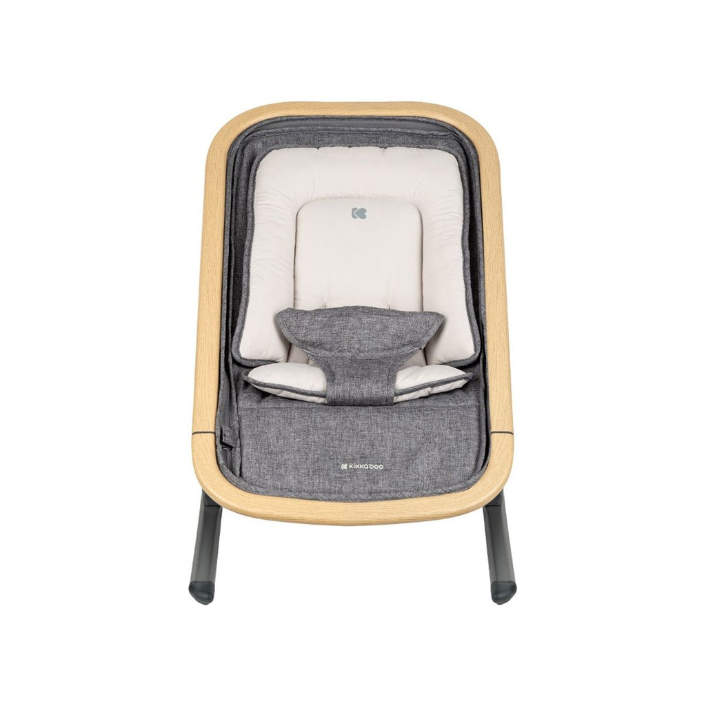 Kikkaboo Calmo 2-in-1 Manual Baby Relax Baby Bouncer Grey Age-Newborn upto 6 Months (Holds upto 9 Kg)