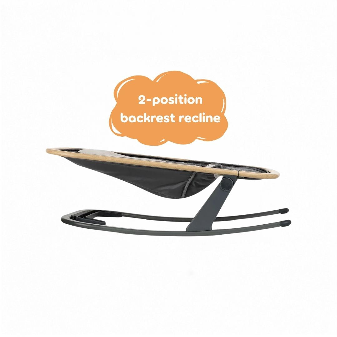 Kikkaboo Calmo 2-in-1 Manual Baby Relax Baby Bouncer Grey Age-Newborn upto 6 Months (Holds upto 9 Kg)