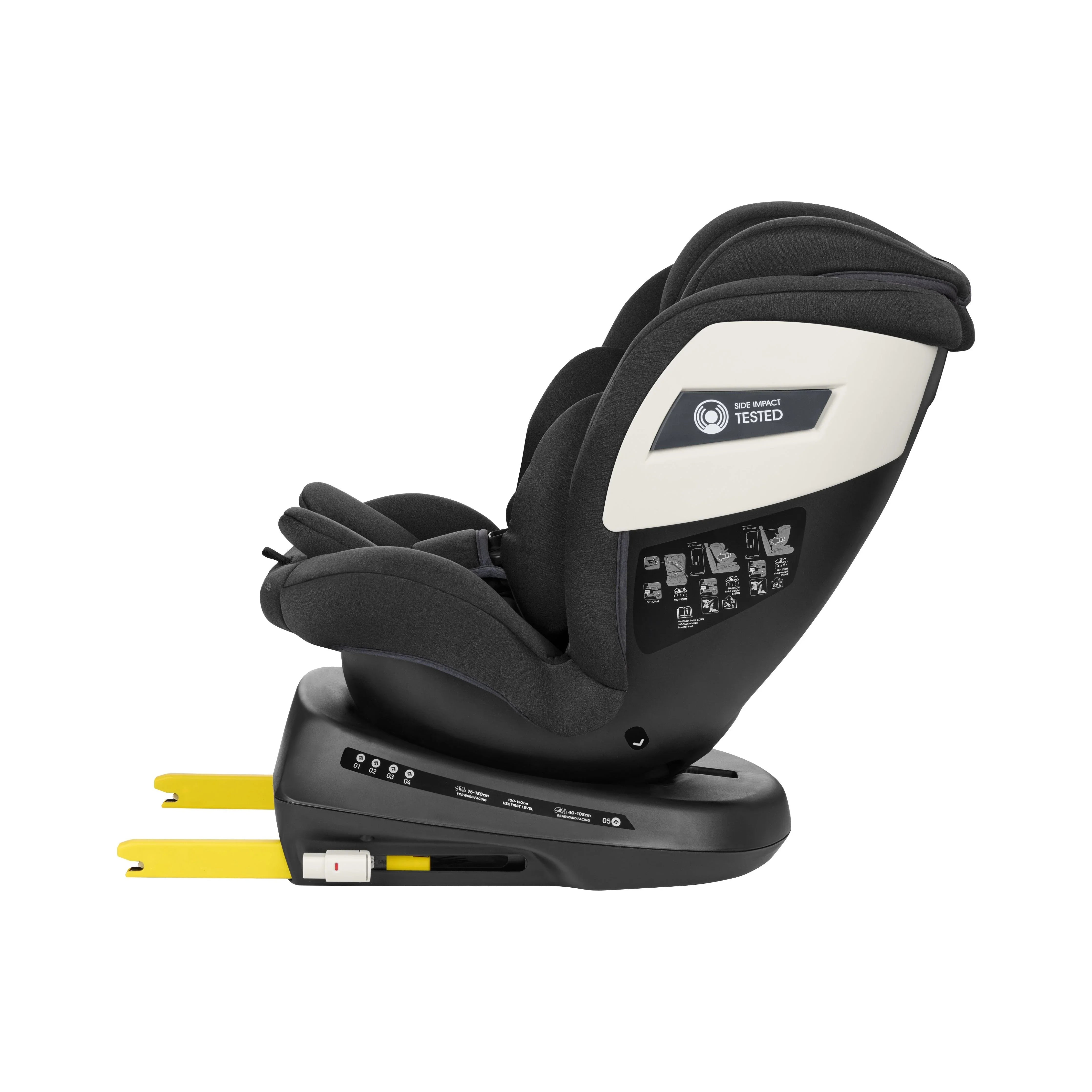 Kikkaboo Car Seat 0-1-2-3 (0-36 Kg) Shift Isofix Black Age- Newborn & Above