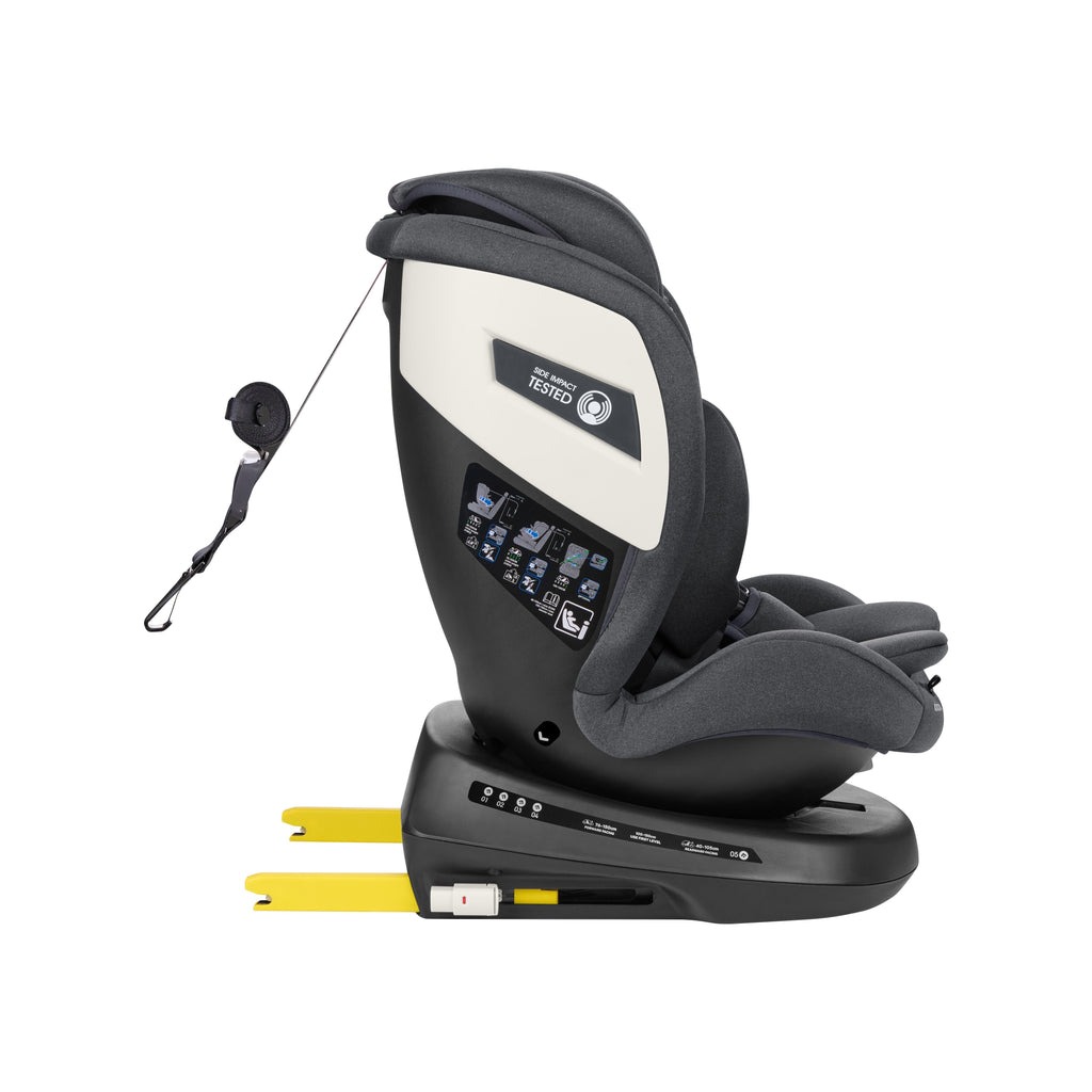 Kikkaboo Car Seat 0-1-2-3 (0-36 Kg) Shift Isofix Dark Grey Age- Newborn & Above