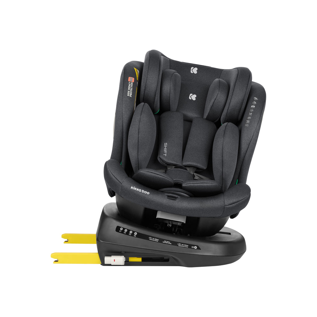 Kikkaboo Car Seat 0-1-2-3 (0-36 Kg) Shift Isofix Dark Grey Age- Newborn & Above