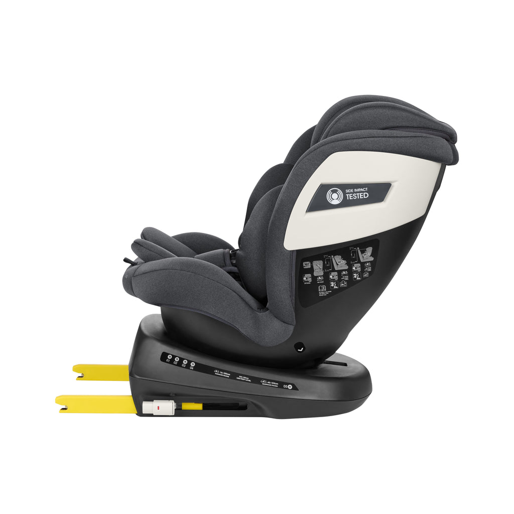 Kikkaboo Car Seat 0-1-2-3 (0-36 Kg) Shift Isofix Dark Grey Age- Newborn & Above