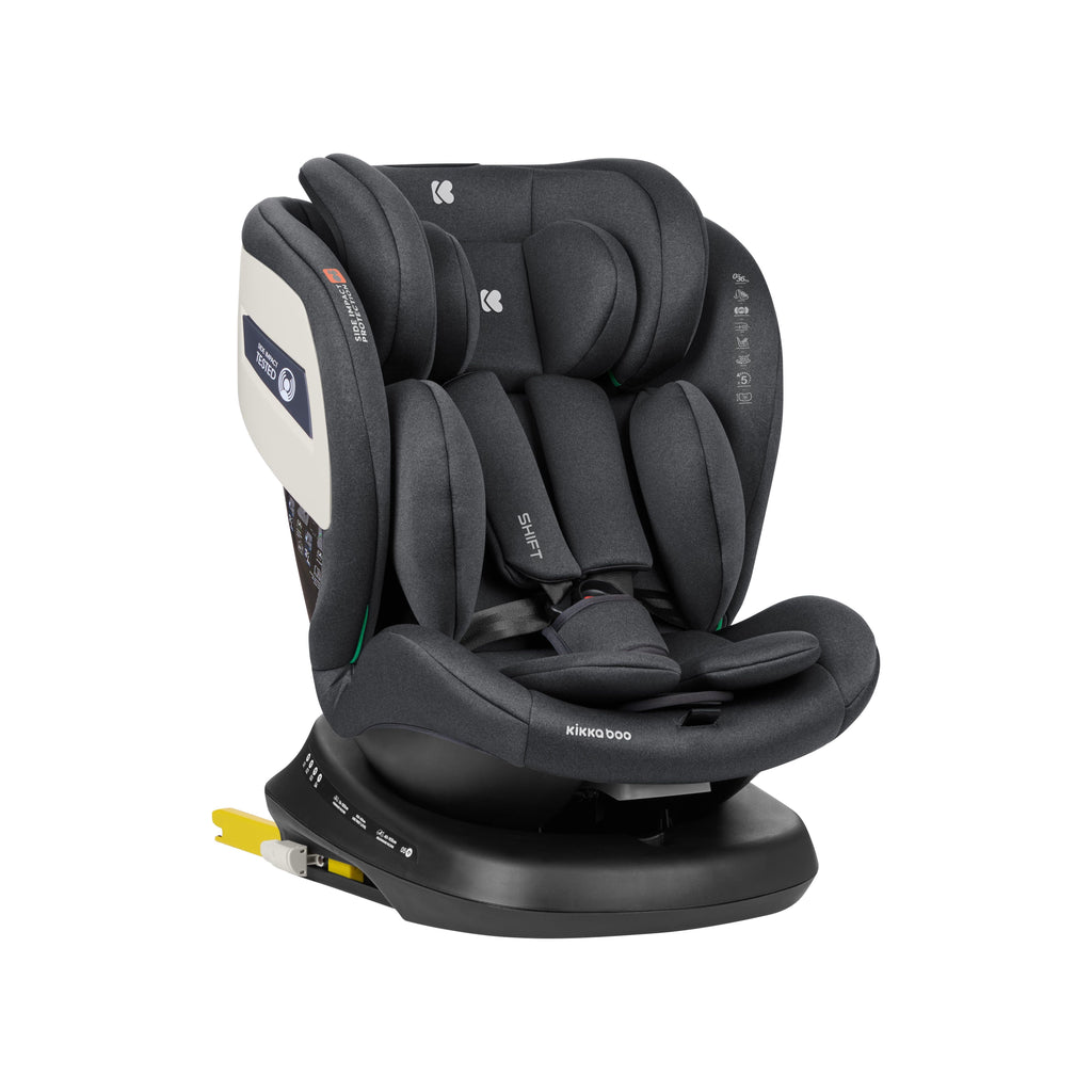 Kikkaboo Car Seat 0-1-2-3 (0-36 Kg) Shift Isofix Dark Grey Age- Newborn & Above