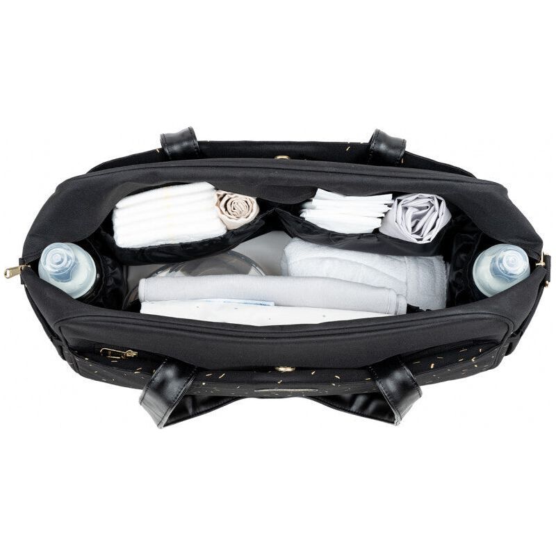 Kikkaboo Chelsea Mama Diaper & Travel Shoulder/Hand Bag Confetti Black