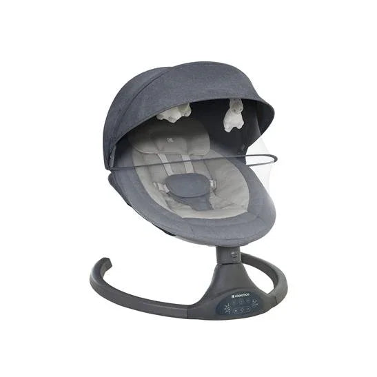 Kikkaboo Codie 2-in-1 Electrical Side-To-Side Baby Swing Dark Grey Age-Newborn upto 6 Months (Holds upto 9 Kg)