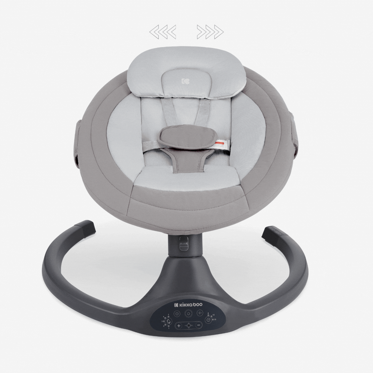 Kikkaboo Codie 2-in-1 Electrical Side-To-Side Baby Swing Light Grey Age-Newborn upto 6 Months (Holds upto 9 Kg)