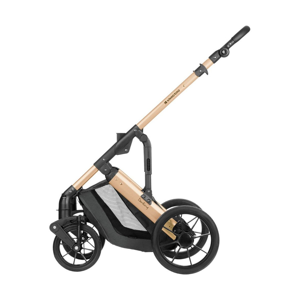 Kikkaboo Darling 3-In-1 Travel System Stroller with Transferable Seat 2024 Black Age-Newborn & Above (Holds upto 22 Kg)