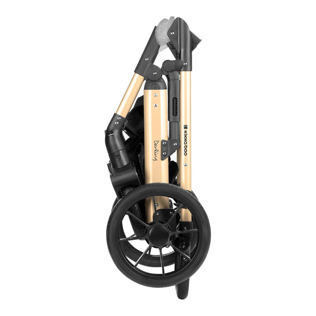 Kikkaboo Darling 3-In-1 Travel System Stroller with Transferable Seat 2024 Black Age-Newborn & Above (Holds upto 22 Kg)
