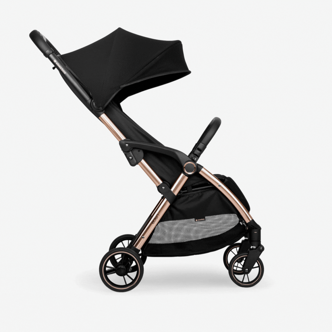 Kikkaboo Eden Autofolding Pushchair Black Age-Newborn & Above (Holds upto 22 Kg)