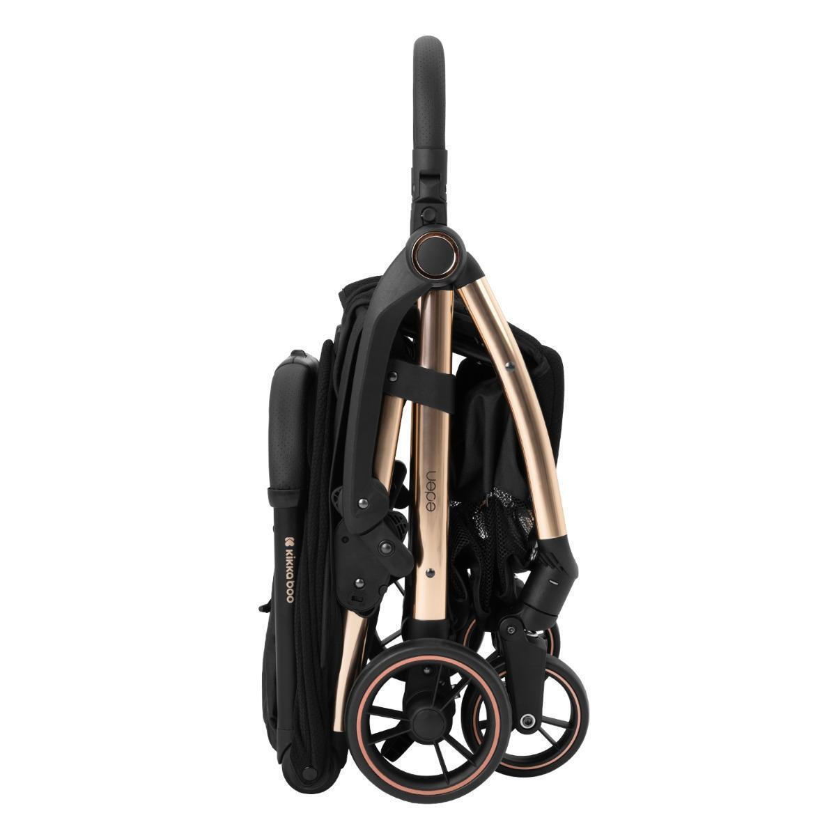 Kikkaboo Eden Autofolding Pushchair Black Age-Newborn & Above (Holds upto 22 Kg)