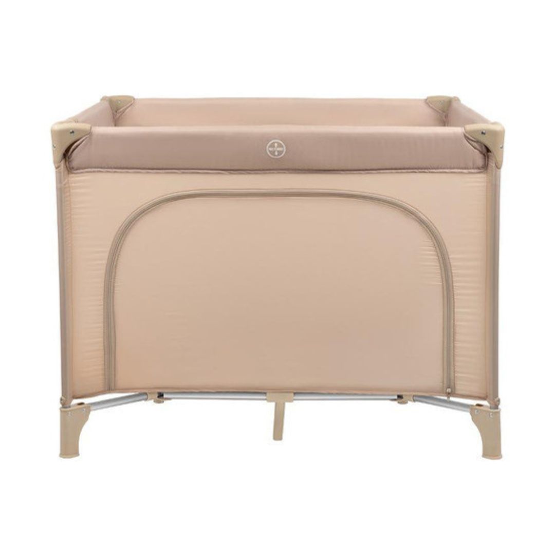 Kikkaboo Enjoy Playpen & Baby Travel Cot with Mattress Pad Beige Bear 2023 Age-Newborn to 36 Months (Holds upto 15 Kg)