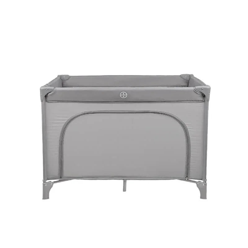 Kikkaboo Enjoy Playpen & Baby Travel Cot with Mattress Pad Grey Cat Age-Newborn to 36 Months (Holds upto 15 Kg)