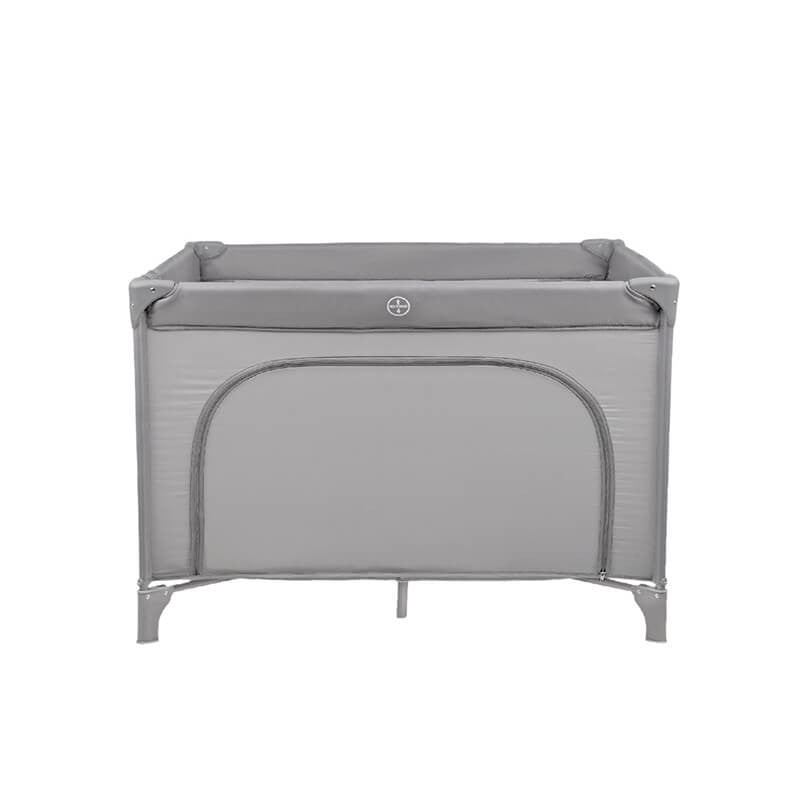 Kikkaboo Enjoy Playpen & Baby Travel Cot with Mattress Pad Grey Cat Age-Newborn to 36 Months (Holds upto 15 Kg)