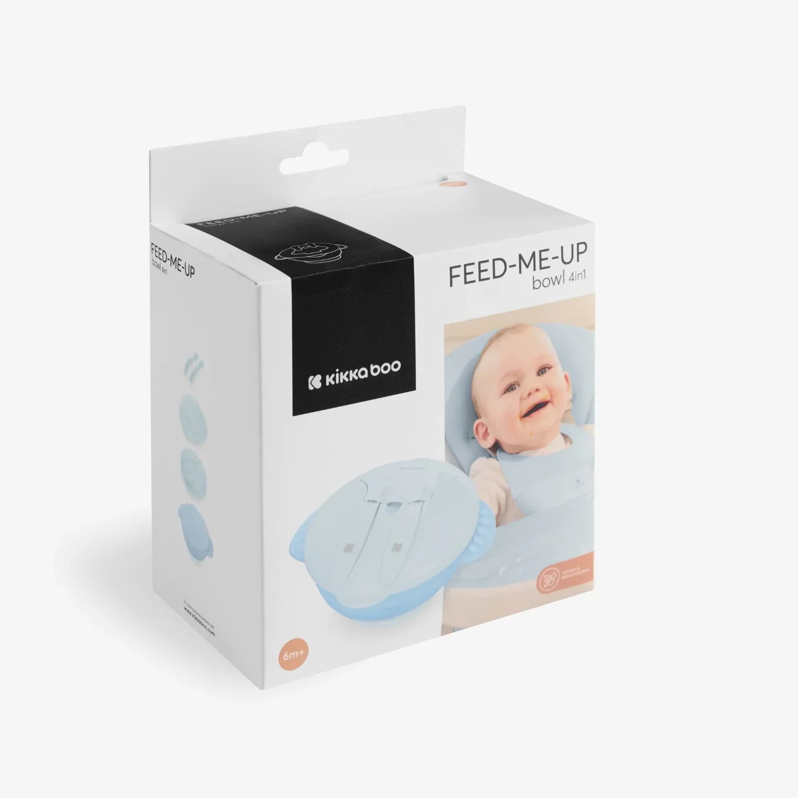 Kikkaboo Feed-me-up 4in1 Bowl with 500 ML Capacity  Blue Age- 6 Months & Above