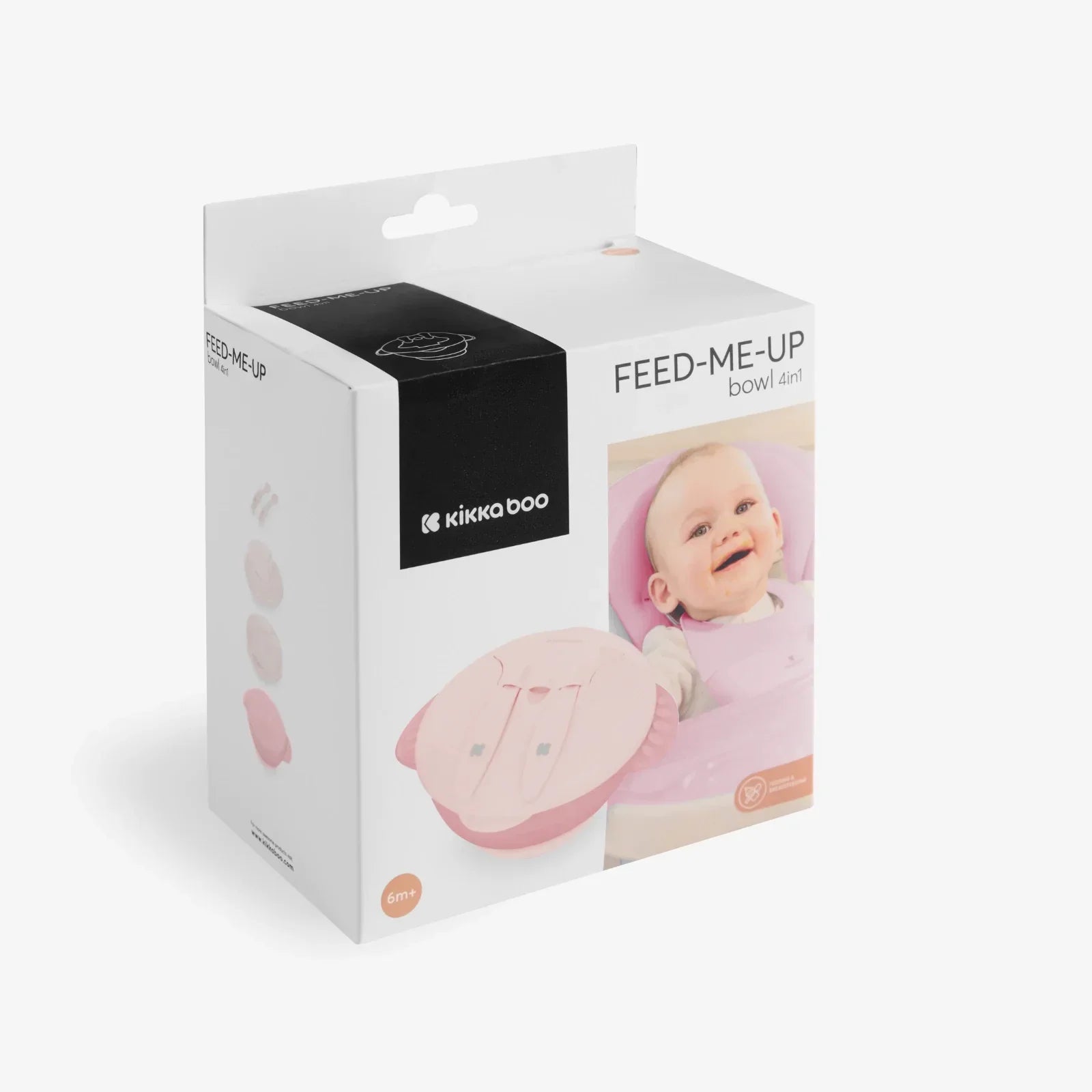 Kikkaboo Feed-me-up 4in1 Bowl with 500 ML Capacity Pink Age- 6 Months & Above