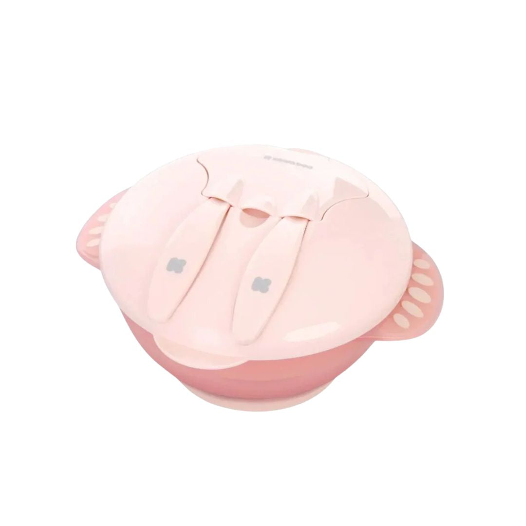 Kikkaboo Feed-me-up 4in1 Bowl with 500 ML Capacity Pink Age- 6 Months & Above