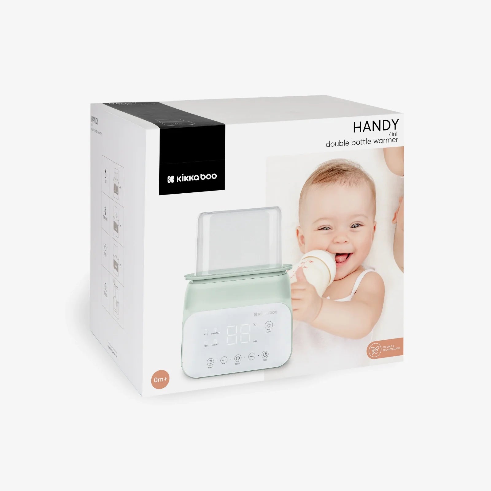 Kikkaboo Handy 4-In-1 Double Bottle Warmer Mint Age- Newborn & Above