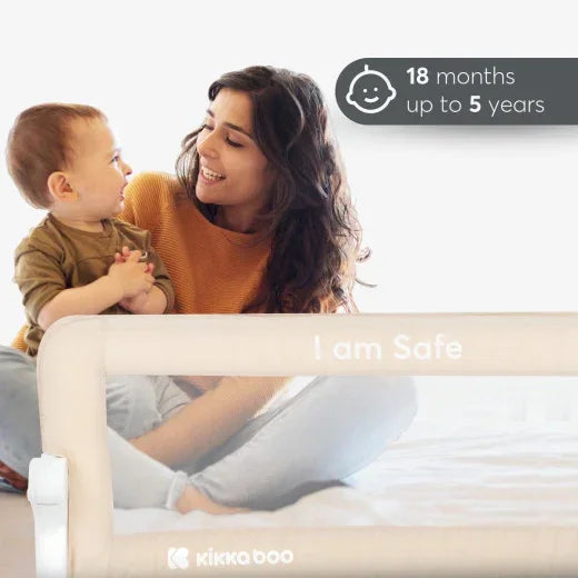 Kikkaboo I am Safe Embedded Bed Rail 120cm Beige Age- 18 Months up to 5 Years