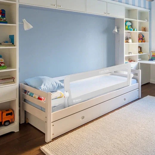 Kikkaboo I am Safe Embedded Bed Rail 120cm Grey Age- 18 Months up to 5 Years