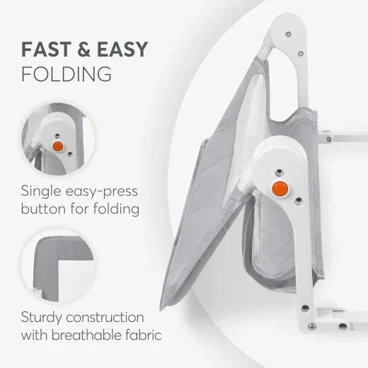 Kikkaboo I am Safe Embedded Bed Rail 120cm Grey Age- 18 Months up to 5 Years