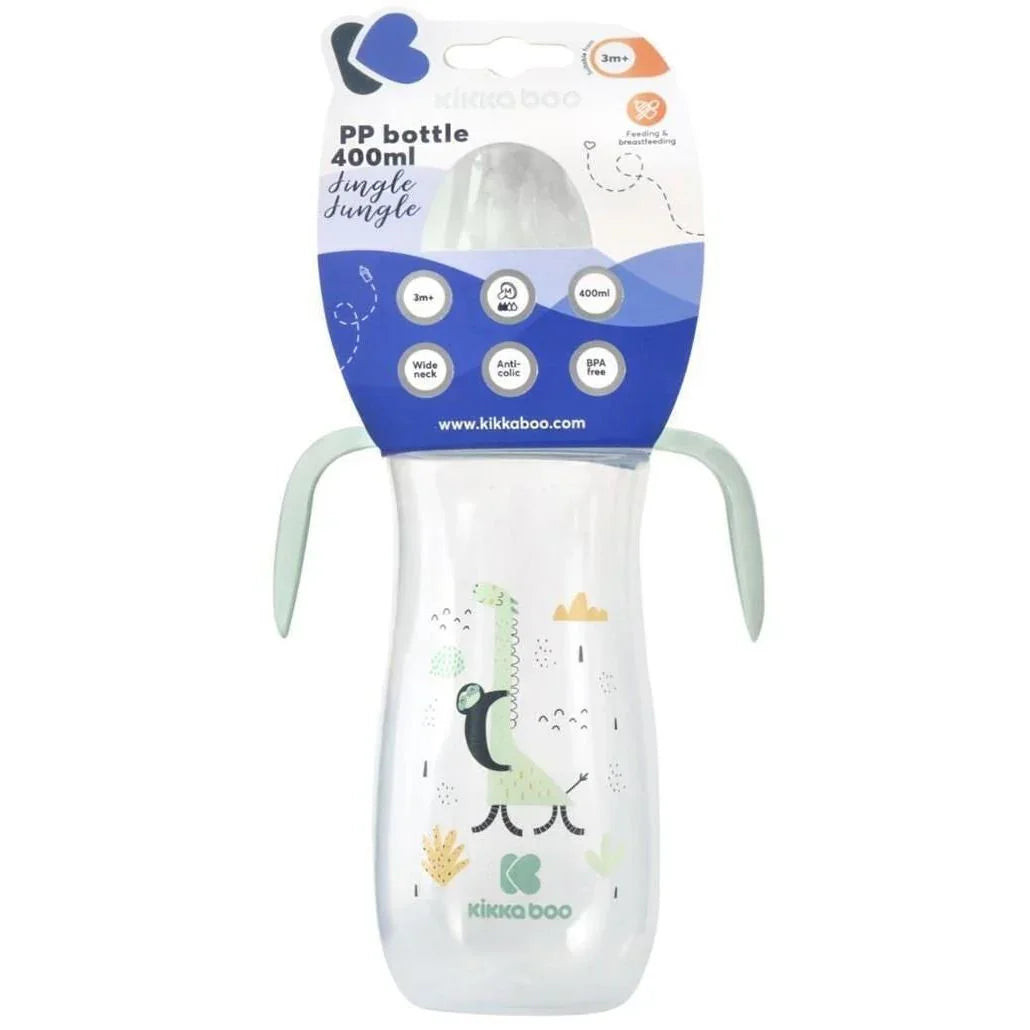 Kikkaboo Jingle Jungle Baby Feeding Bottle 400 Ml Mint Age- 6 Months & Above