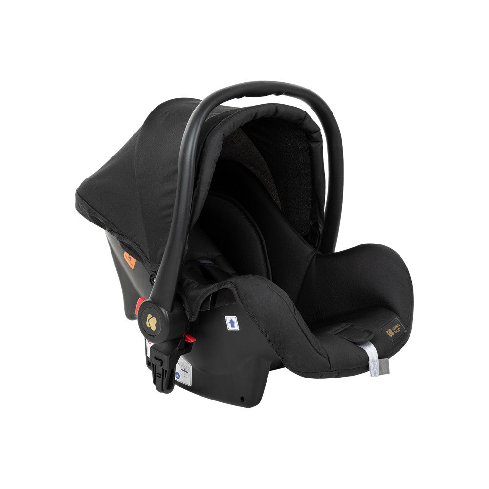 Kikkaboo Kaia 3-In-1 Travel System with Pushchair Stoller with Transferable Seat Black Age-Newborn & Above (Holds upto 22 Kg)