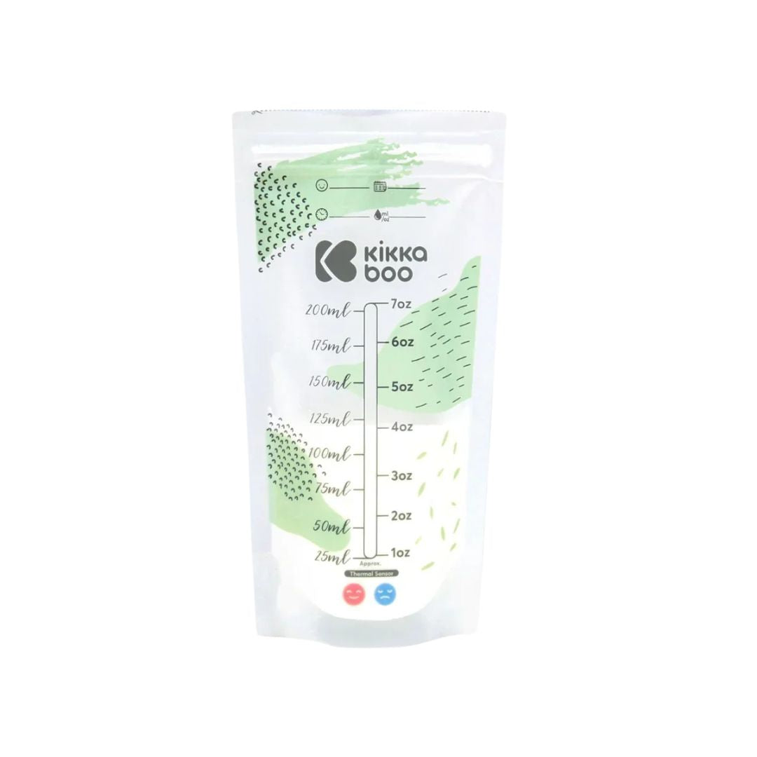 Kikkaboo Lactty Milk Storage Bags with Temperature Sensor 25 Pieces Age- Newborn & Above