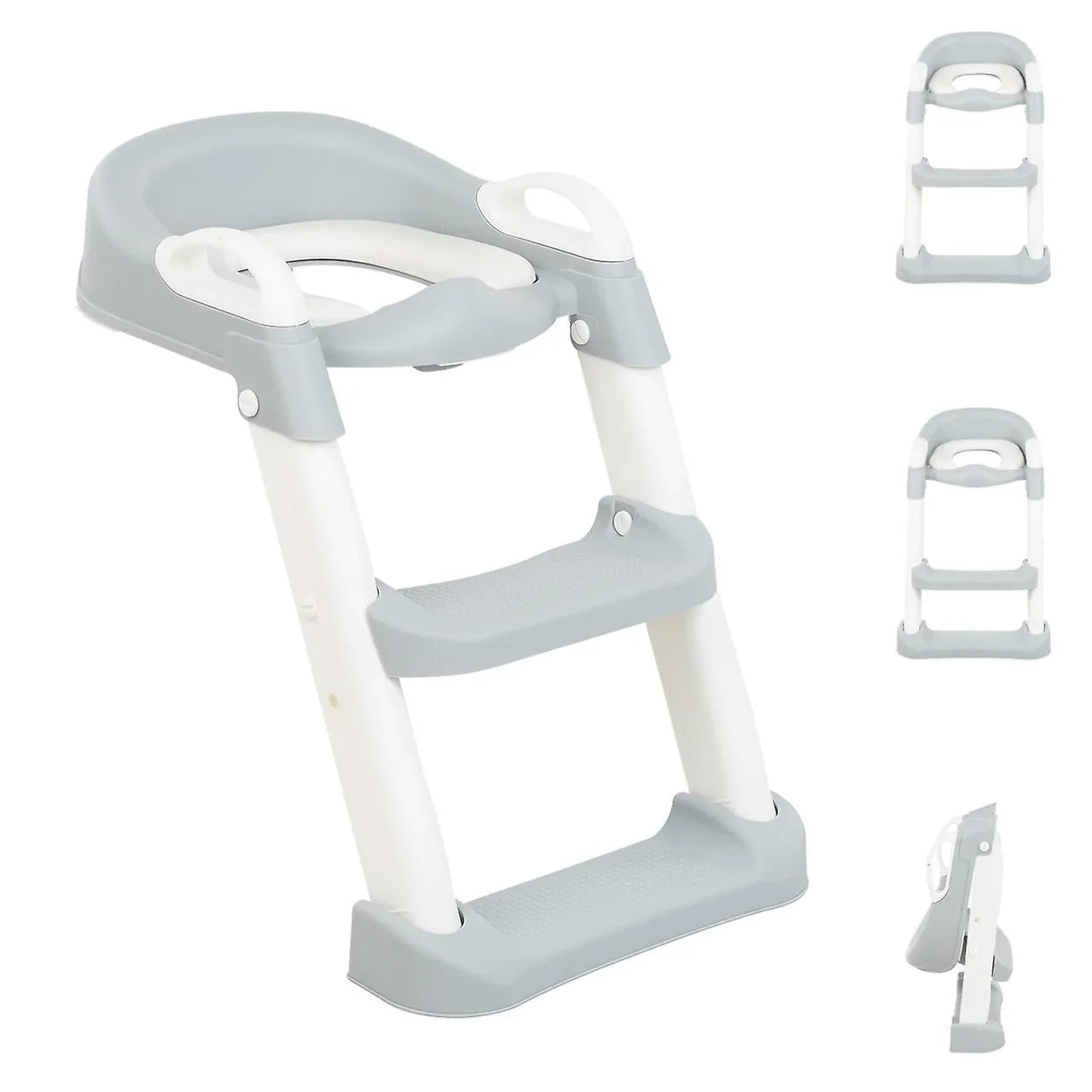 Kikkaboo Lea Kids Toilet Seat With Ladder Grey Age- 12 Months to 4 Years