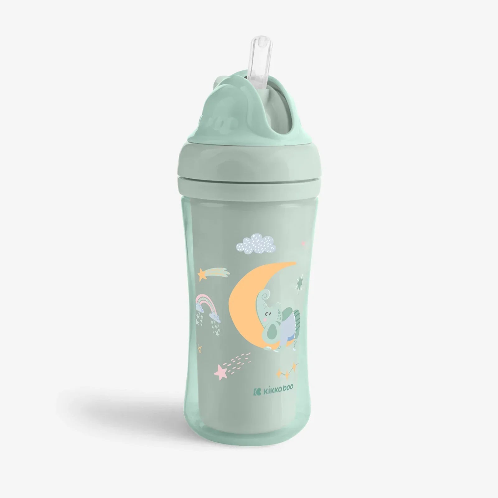 Kikkaboo Moony Me PP Sipper Cup with Silicone Straw 220ml  Mint Age- 6 Months & Above