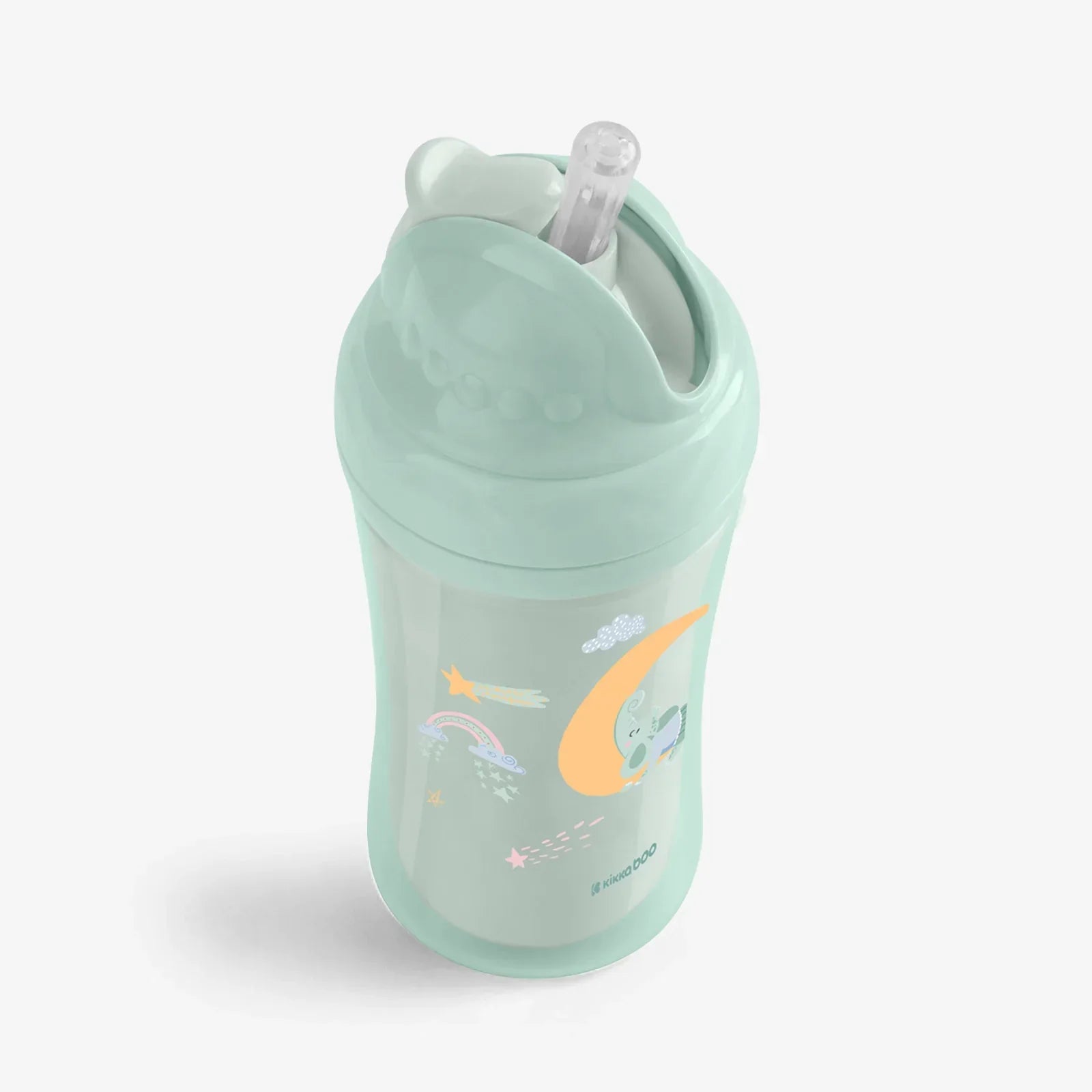 Kikkaboo Moony Me PP Sipper Cup with Silicone Straw 220ml  Mint Age- 6 Months & Above
