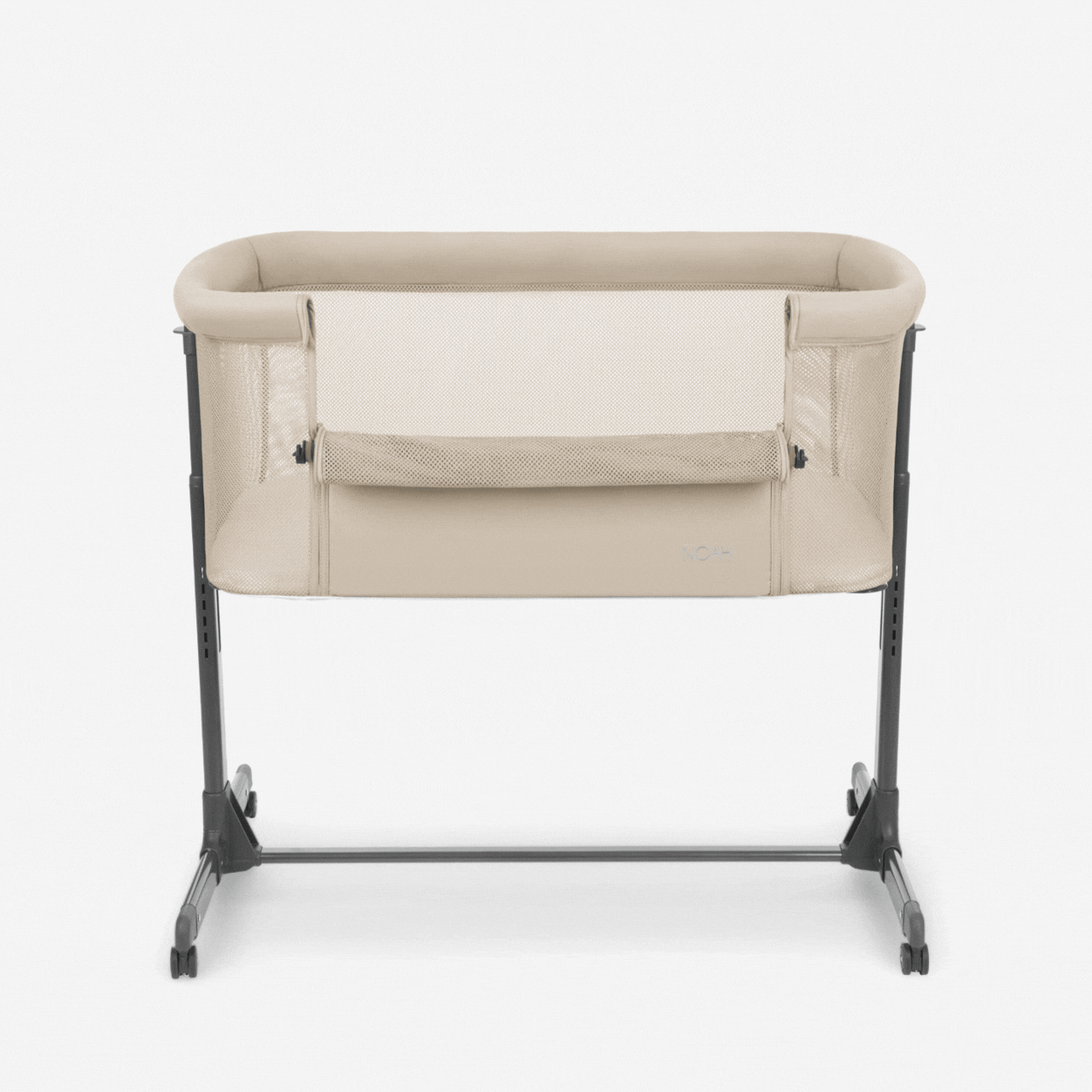 Kikkaboo Noah Bedside Crib Beige Age- Newborn to 6 Months