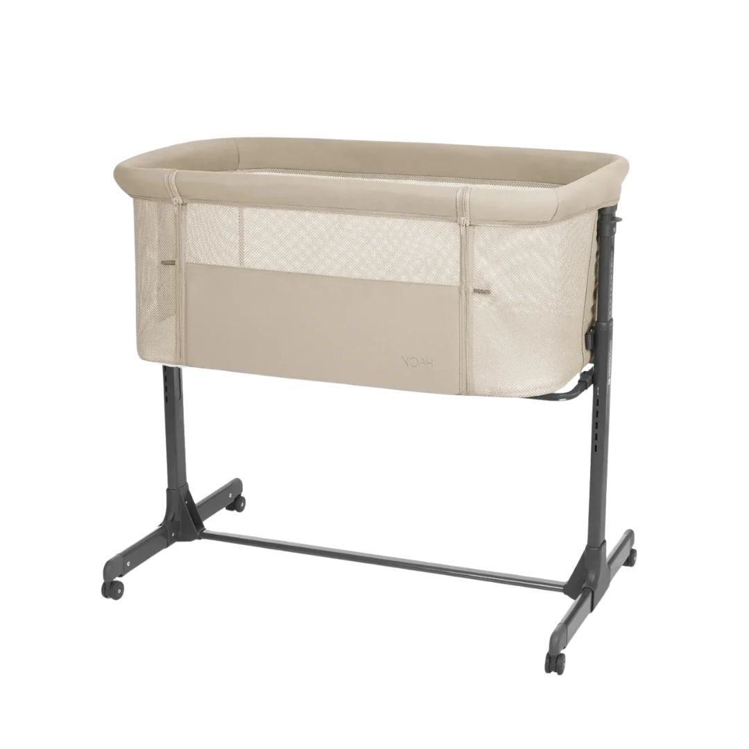 Kikkaboo Noah Bedside Crib Beige Age- Newborn to 6 Months