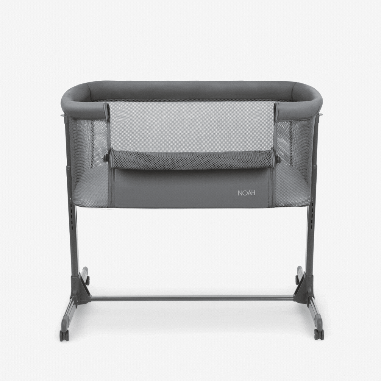 Kikkaboo Noah Bedside Crib Dark Grey Age- Newborn to 6 Months
