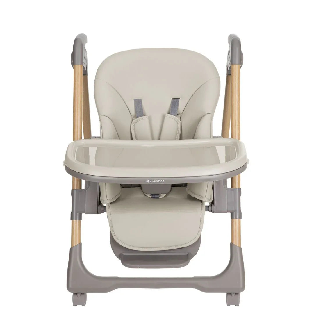 Kikkaboo Olive Kids Highchair  with Double Tray Beige  Age- 6 Months upto 3 Years ( Holds Upto 15 Kg)