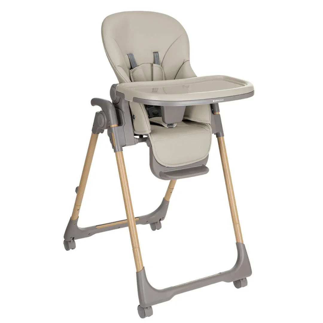 Kikkaboo Olive Kids Highchair  with Double Tray Beige  Age- 6 Months upto 3 Years ( Holds Upto 15 Kg)