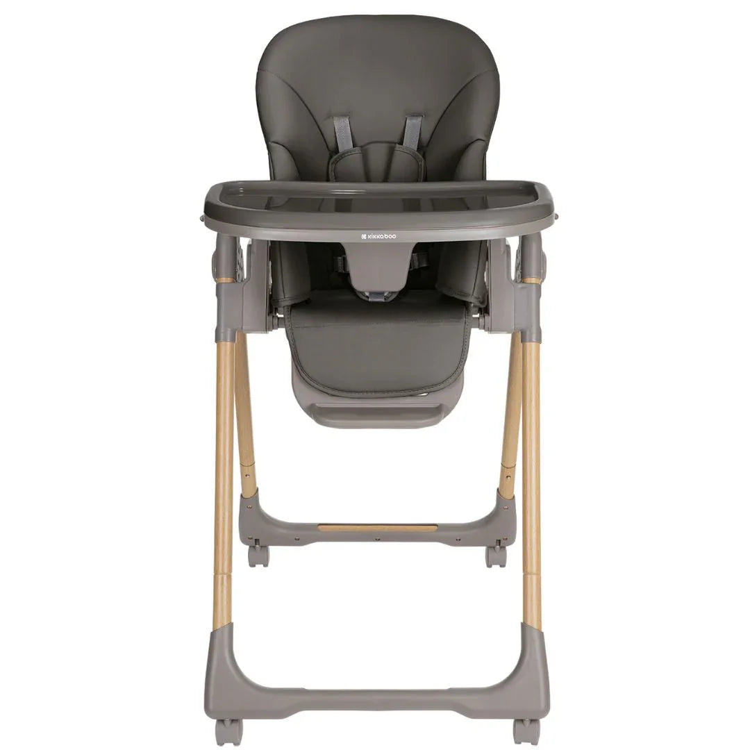 Kikkaboo Olive Kids Highchair with Double Tray Dark Grey Age- 6 Months upto 3 Years ( Holds Upto 15 Kg)