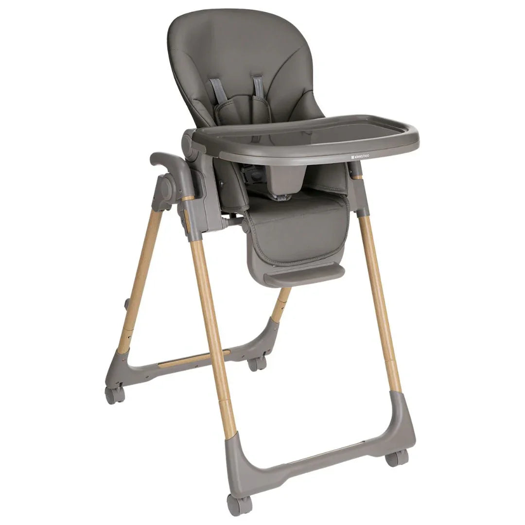Kikkaboo Olive Kids Highchair with Double Tray Dark Grey Age- 6 Months upto 3 Years ( Holds Upto 15 Kg)