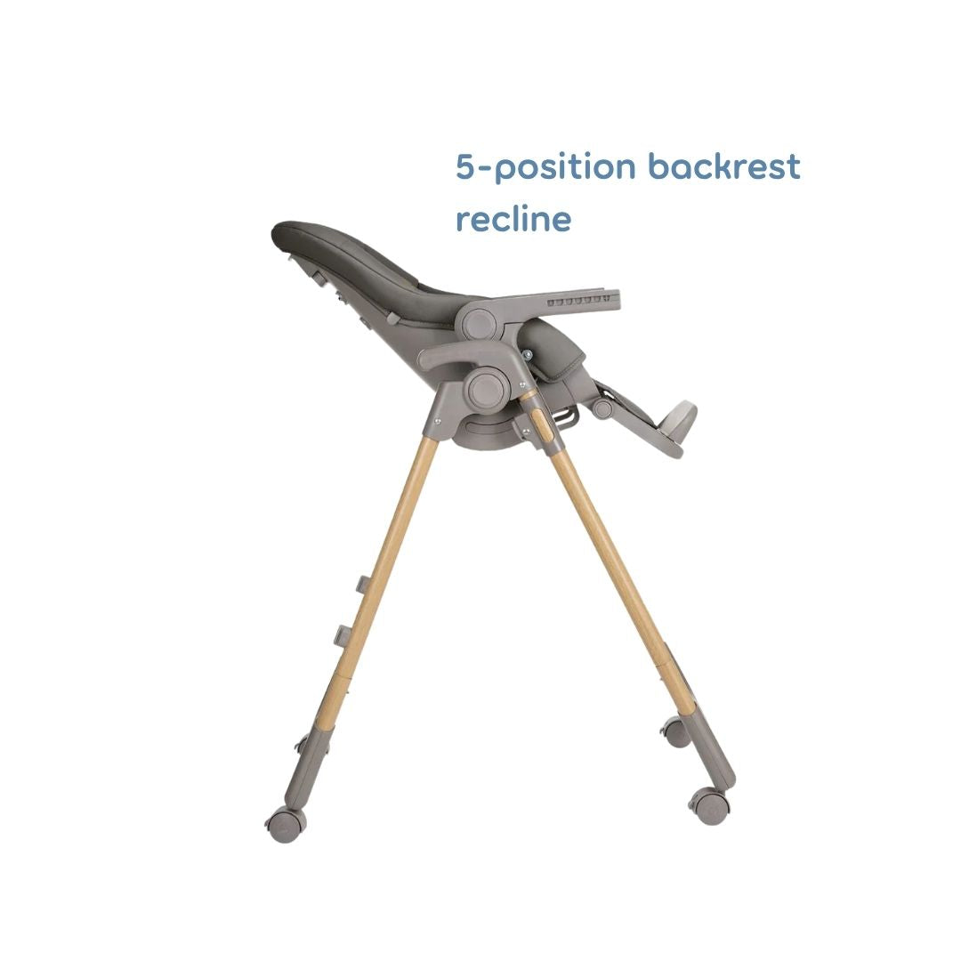 Kikkaboo Olive Kids Highchair with Double Tray Dark Grey Age- 6 Months upto 3 Years ( Holds Upto 15 Kg)