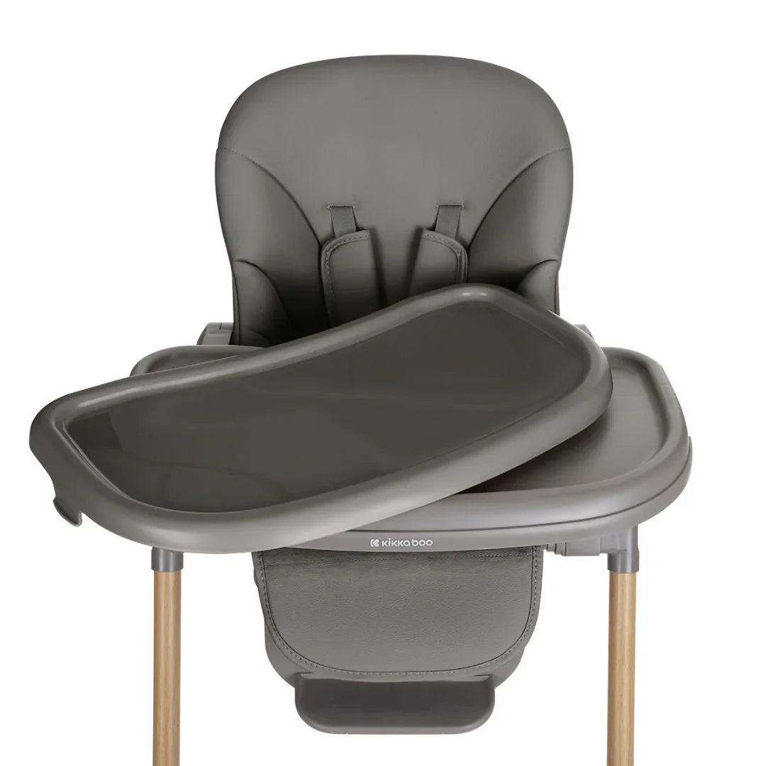 Kikkaboo Olive Kids Highchair with Double Tray Dark Grey Age- 6 Months upto 3 Years ( Holds Upto 15 Kg)
