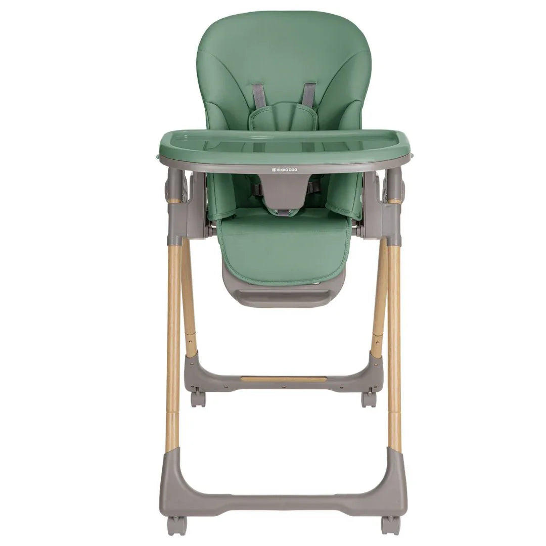 Kikkaboo Olive Kids Highchair  with Double Tray  Mint Green  Age- 6 Months upto 3 Years (Holds Upto 15 Kg)