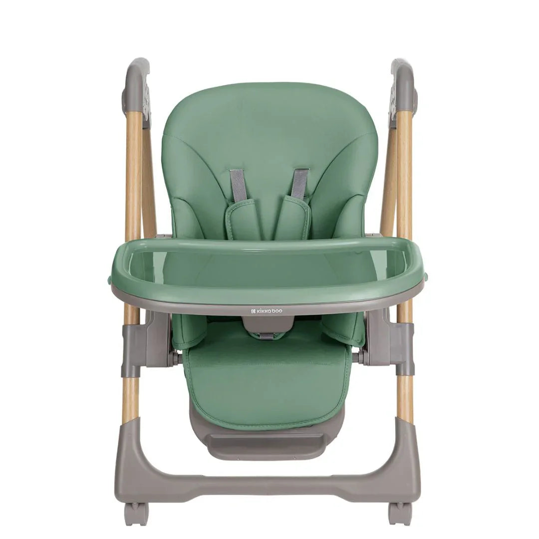 Kikkaboo Olive Kids Highchair  with Double Tray  Mint Green  Age- 6 Months upto 3 Years (Holds Upto 15 Kg)