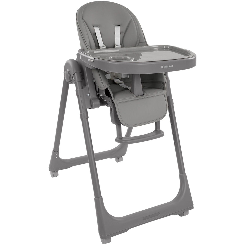 Kikkaboo  Pastello 2 Multifunctional Kids Highchair with Double Tray Grey  Age-6 Months upto 36 Months