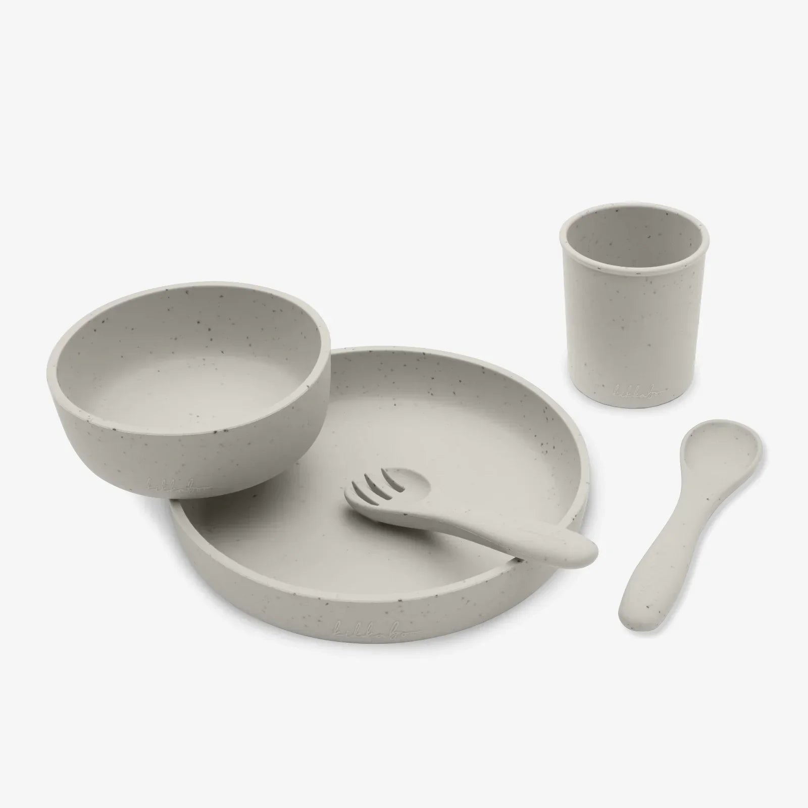 Kikkaboo Platinum Silicone Feeding Set of 5 Beige Sand Age- 6 Months & Above
