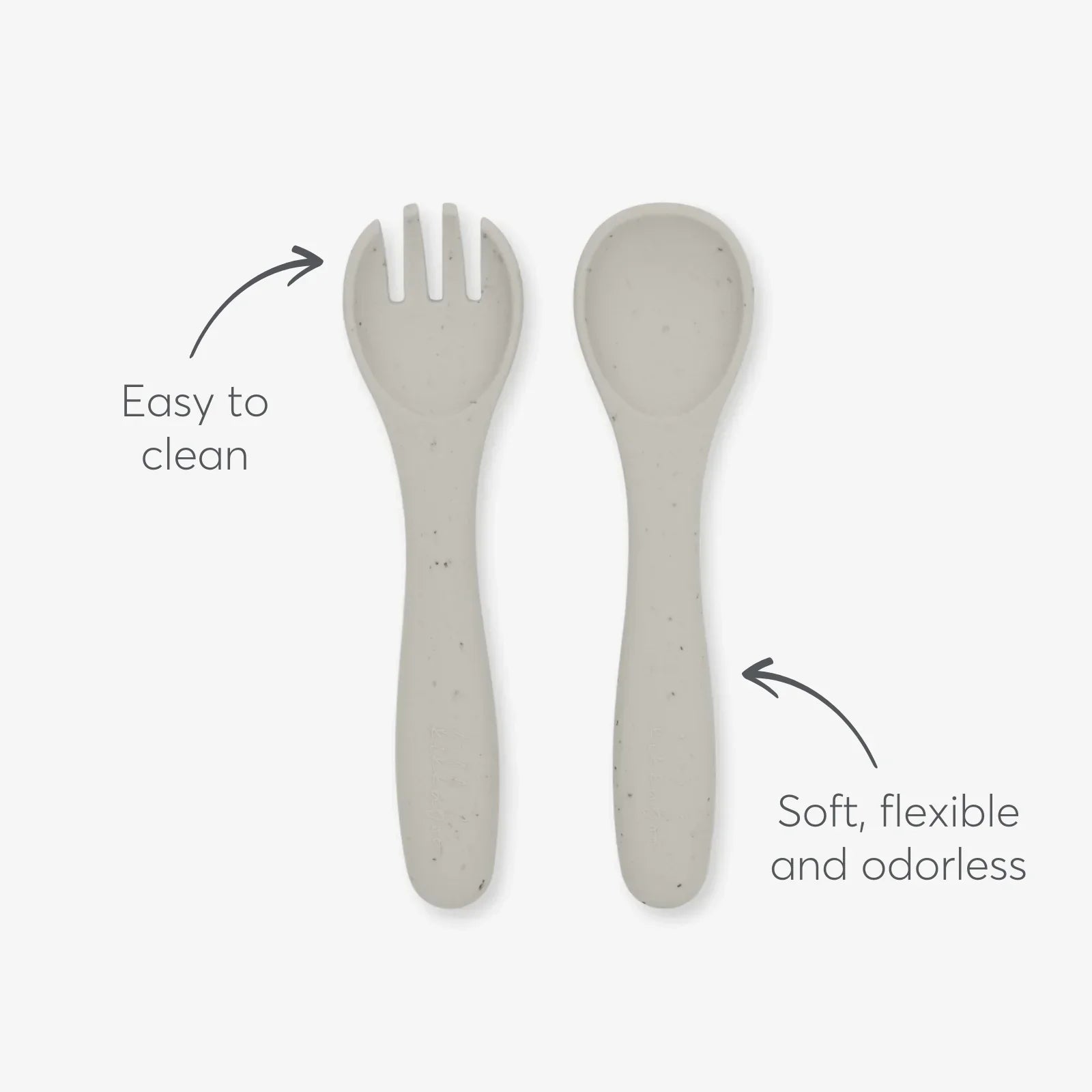 Kikkaboo Platinum Silicone Feeding Set of 5 Beige Sand Age- 6 Months & Above