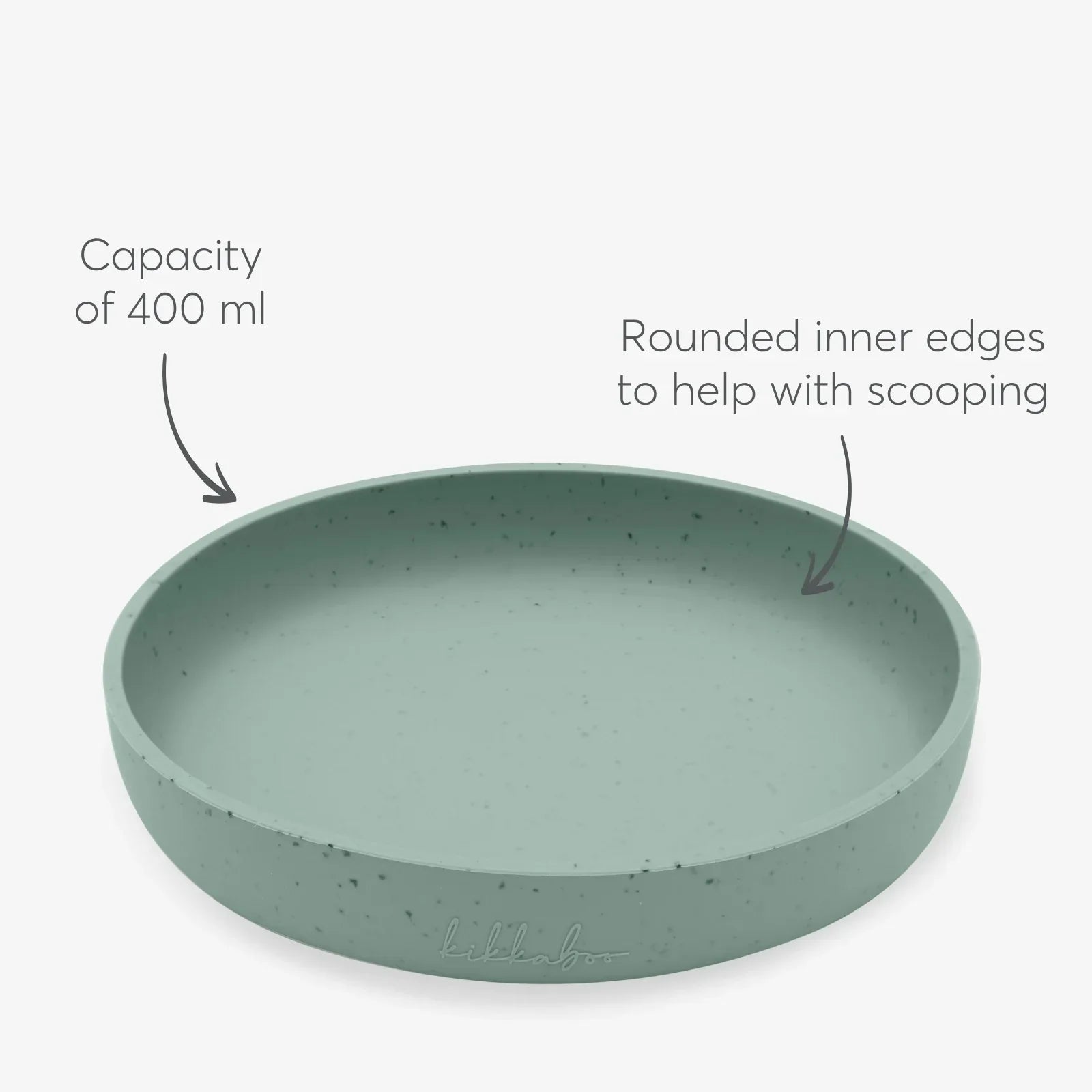 Kikkaboo Platinum Silicone Feeding Set of 5 Sage Green Age- 6 Months & Above