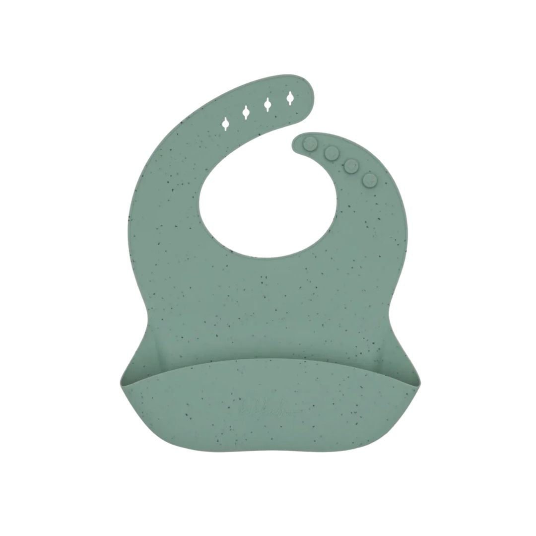 Kikkaboo Platinum Silicone Kids Bib Sage Age- 6 Months & Above