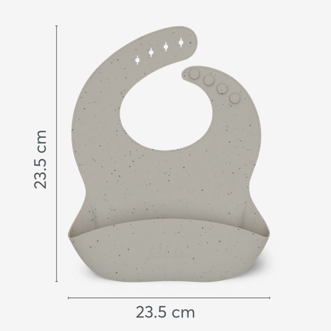 Kikkaboo Platinum Silicone Kids Bib Sand Age- 6 Months & Above