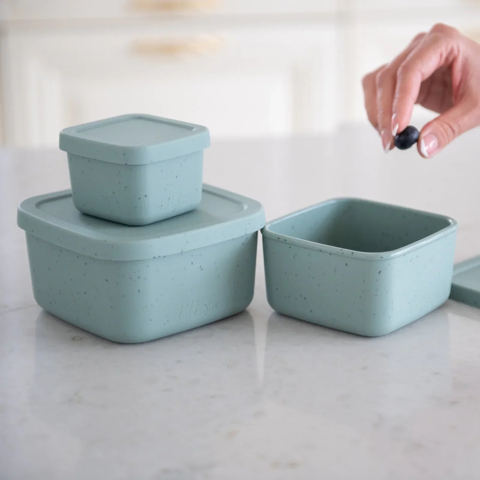 Kikkaboo Platinum Silicone Snack Box Set 3 Sand Age- 6 Months & Above